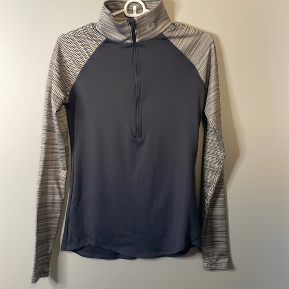Under Armour Women's Slate Gray Half‑Zip Cold Gear, Small